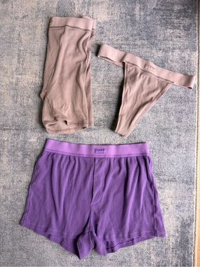 SKIMS COTTON RIB BOXER Brief, Thong & Boxer Set. Brand New!